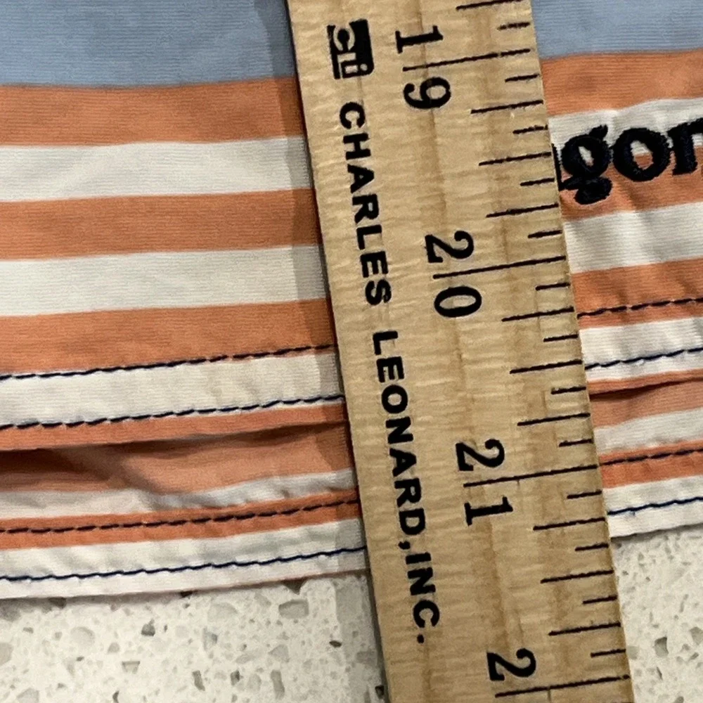 Patagonia Mens 36 Board Shorts Striped Swim Trunks Worn Wear Multicolor